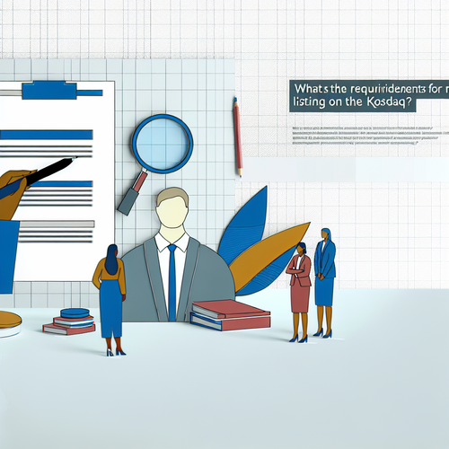 코스닥 상장을 하려면 어떤 조건이 필요할까?