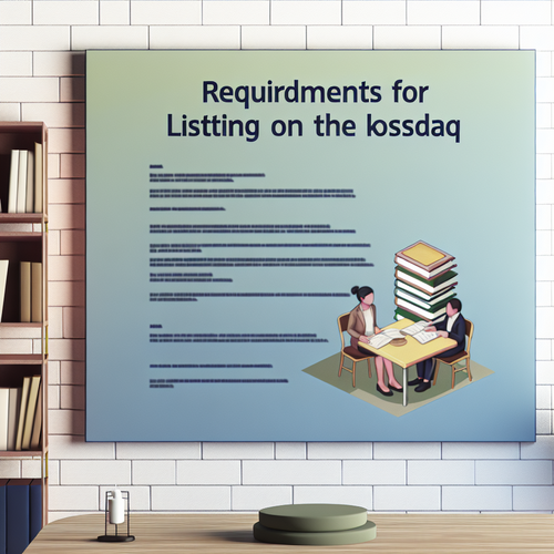 코스닥에 상장하기 위한 요건