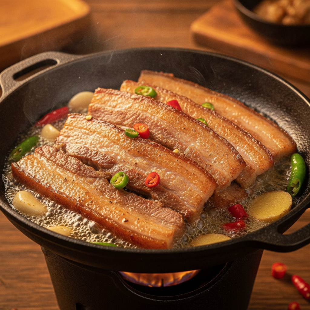 집밥의 정석, 깊고 진한 삼겹살 김치찌개 레시피