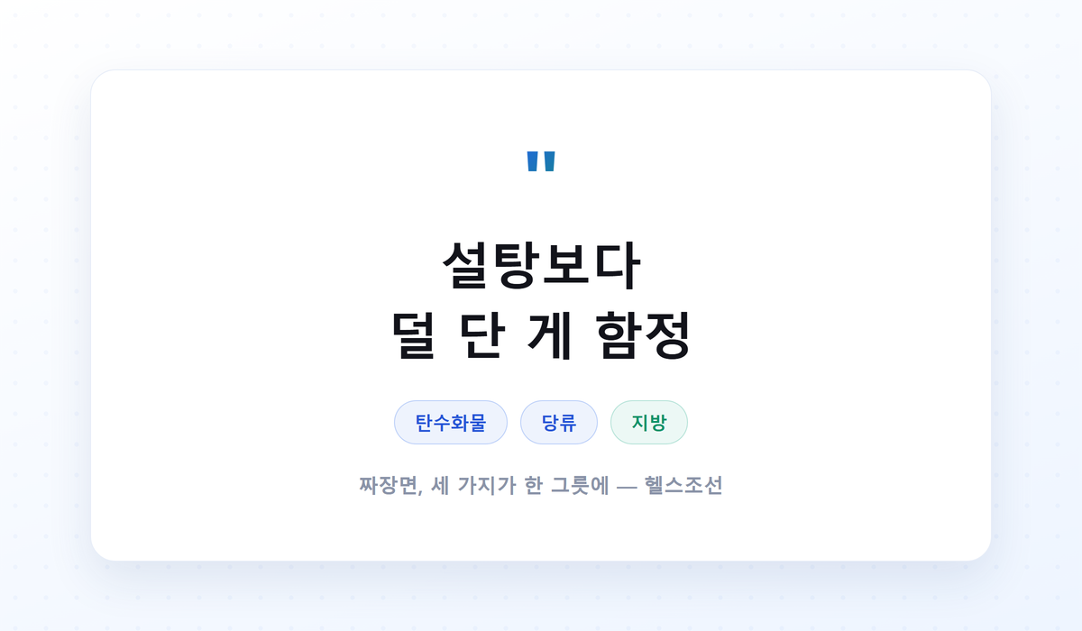 먹자마자 혈당 치솟는 음식 4가지 2 짜장면은 탄수화물, 당류, 지방이 함께 결합된 음식이다