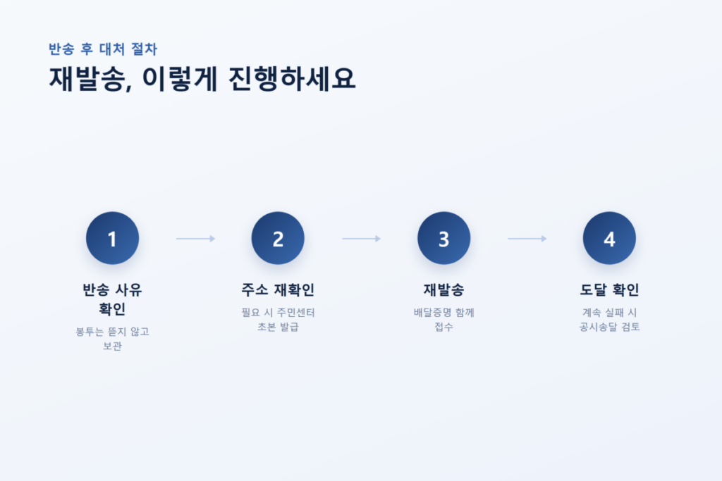 내용증명 반송되면 어떻게 될까? 반송 사유 5가지 총정리 7 반송된 내용증명 재발송 절차 4단계