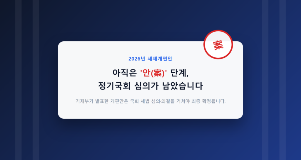 ISA 세금 혜택 얼마나 받을까? 2026년 개편안까지 총정리 9 국회의사당 또는 정책 발표 현장을 연상시키는, '개편안(案)' 단계임을 암시하는 이미지