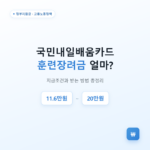 국민내일배움카드 훈련장려금 얼마?
