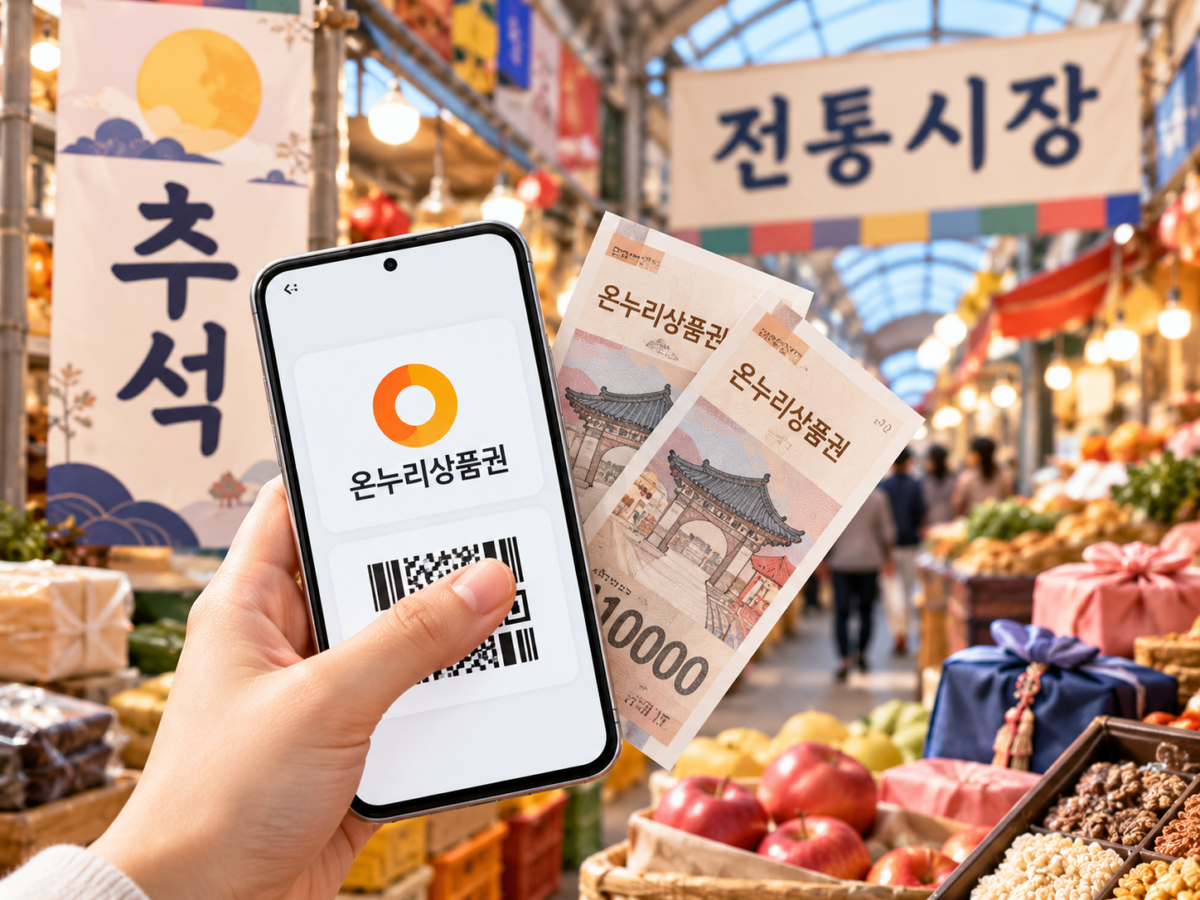 2026 추석 전통시장 온누리상품권 30% 환급행사 받는 방법 총정리