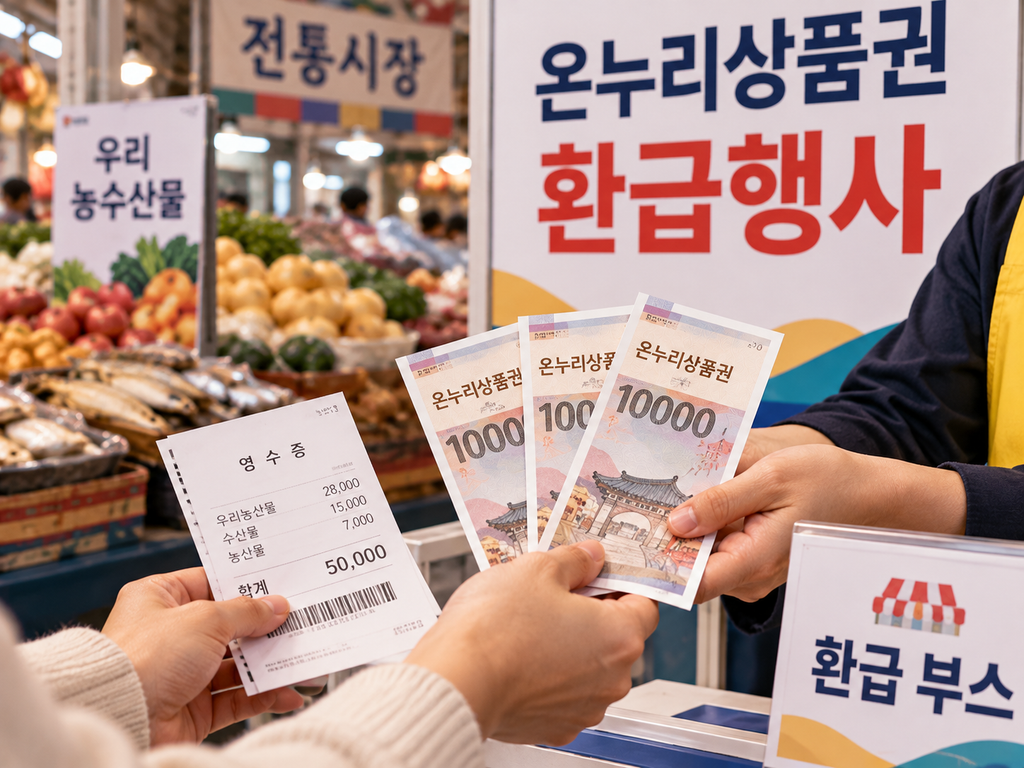 2026 추석 전통시장 온누리상품권 30% 환급행사 받는 방법 총정리 2 온누리상품권 환급 부스 거래